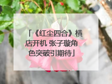 《红尘四合》横店开机 张子璇角色突破引期待