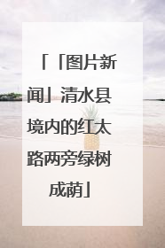 「图片新闻」清水县境内的红太路两旁绿树成荫