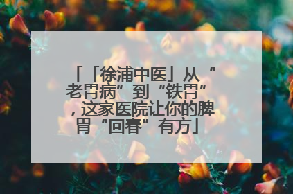 「徐浦中医」从“老胃病”到“铁胃”，这家医院让你的脾胃“回春”有方