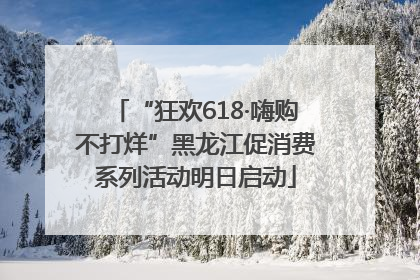 “狂欢618·嗨购不打烊”黑龙江促消费系列活动明日启动