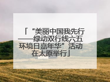 “美丽中国我先行——绿动双行线六五环境日嘉年华”活动在太原举行