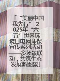 “美丽中国我先行” 2025年“六·五”世界环境日电网环保宣传系列活动——多场景联动，共筑生态发展新图景