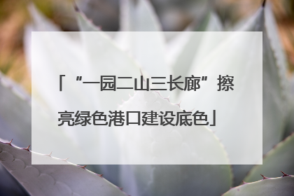 “一园二山三长廊”擦亮绿色港口建设底色