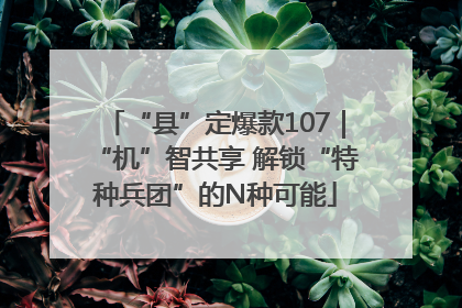 “县”定爆款107｜“机”智共享 解锁“特种兵团”的N种可能