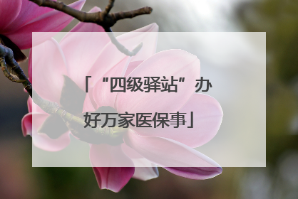 “四级驿站”办好万家医保事