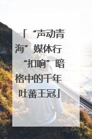 “声动青海”媒体行“扣响”暗格中的千年吐蕃王冠