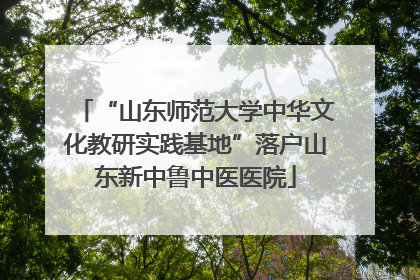 “山东师范大学中华文化教研实践基地”落户山东新中鲁中医医院