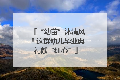 “幼苗”沐清风！这群幼儿毕业典礼献“红心”