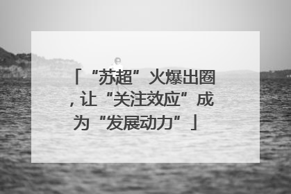 “苏超”火爆出圈，让“关注效应”成为“发展动力”