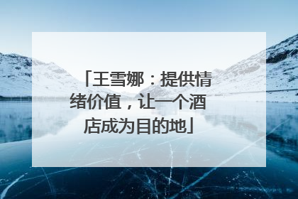 王雪娜：提供情绪价值，让一个酒店成为目的地