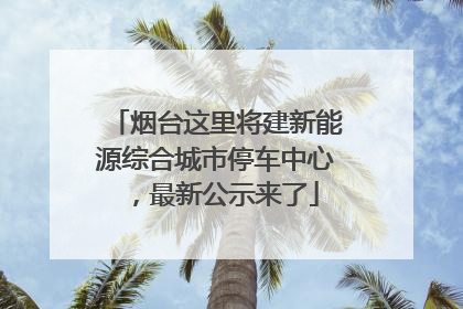 烟台这里将建新能源综合城市停车中心，最新公示来了