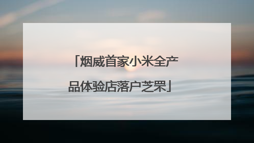 烟威首家小米全产品体验店落户芝罘
