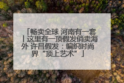 畅卖全球 河南有一套丨这里有一顶假发俏卖海外 许昌假发：编织时尚界“顶上艺术”