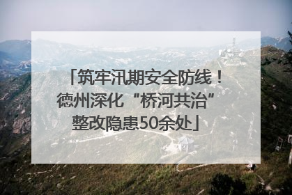 筑牢汛期安全防线！德州深化“桥河共治”整改隐患50余处