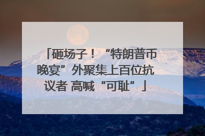 砸场子！“特朗普币晚宴”外聚集上百位抗议者 高喊“可耻”