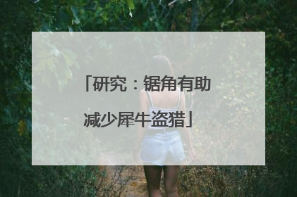 研究：锯角有助减少犀牛盗猎