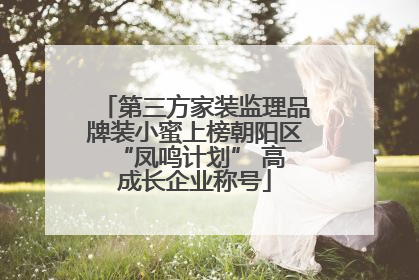 第三方家装监理品牌装小蜜上榜朝阳区 “凤鸣计划” 高成长企业称号