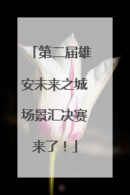 第二届雄安未来之城场景汇决赛来了！