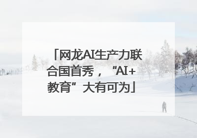 网龙AI生产力联合国首秀，“AI+教育”大有可为