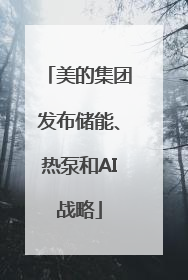美的集团发布储能、热泵和AI战略