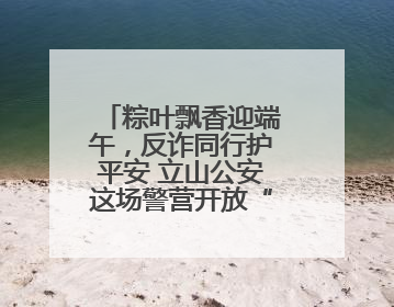 粽叶飘香迎端午，反诈同行护平安 立山公安这场警营开放“嗨”翻全场