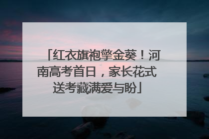 红衣旗袍擎金葵！河南高考首日，家长花式送考藏满爱与盼
