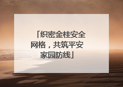 织密金桂安全网格，共筑平安家园防线
