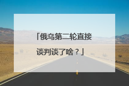俄乌第二轮直接谈判谈了啥？
