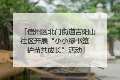 信州区北门街道吉阳山社区开展“小小绿书签 护苗共成长”活动