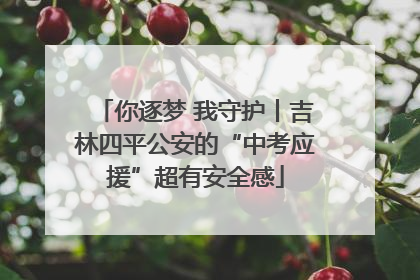 你逐梦 我守护丨吉林四平公安的“中考应援”超有安全感