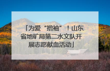 为爱“撸袖”！山东省地矿局第二水文队开展志愿献血活动