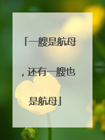 一艘是航母，还有一艘也是航母