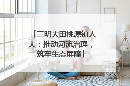 三明大田桃源镇人大：推动河流治理，筑牢生态屏障