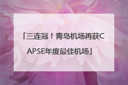 三连冠！青岛机场再获CAPSE年度最佳机场
