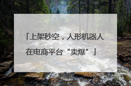 上架秒空，人形机器人在电商平台“卖爆”