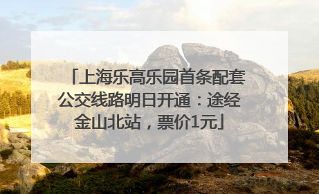 上海乐高乐园首条配套公交线路明日开通：途经金山北站，票价1元