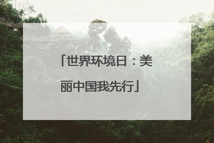 世界环境日：美丽中国我先行