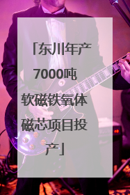 东川年产7000吨软磁铁氧体磁芯项目投产