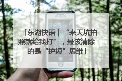 东湖快语｜“来天坑拍照就给我打”，最该清除的是“护短”思维