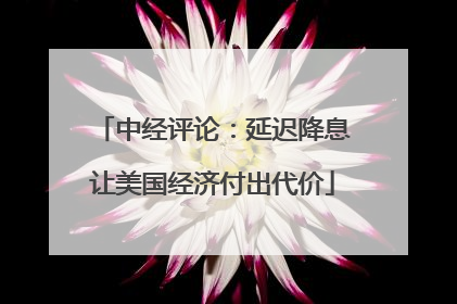 中经评论：延迟降息让美国经济付出代价