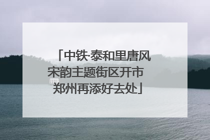 中铁·泰和里唐风宋韵主题街区开市 郑州再添好去处