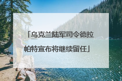 乌克兰陆军司令德拉帕特宣布将继续留任