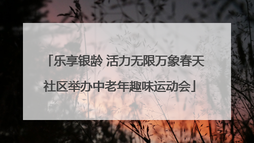乐享银龄 活力无限万象春天社区举办中老年趣味运动会