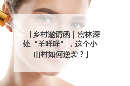 乡村邀请函｜密林深处“羊咩咩”，这个小山村如何逆袭？