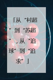 从“村超”到“苏超”，从“追球”到“追求”