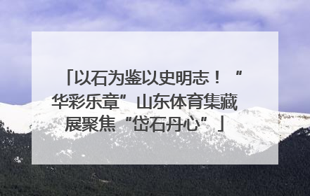 以石为鉴以史明志！“华彩乐章”山东体育集藏展聚焦“岱石丹心”