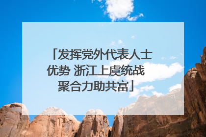 发挥党外代表人士优势 浙江上虞统战聚合力助共富