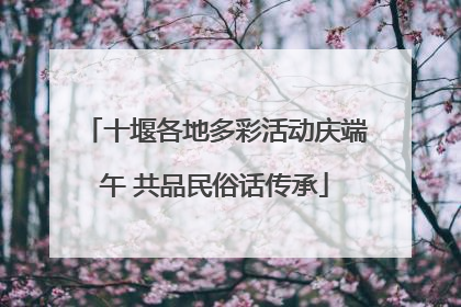 十堰各地多彩活动庆端午 共品民俗话传承