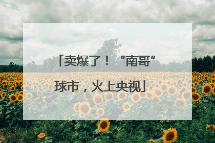 卖爆了！“南哥”球市，火上央视