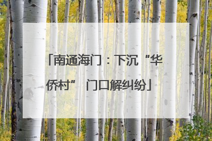 南通海门：下沉“华侨村” 门口解纠纷